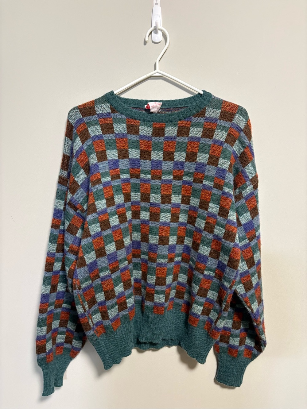 Vintage Griff MulticoIor 90's Sweater Alpaca & Wool Color block Knit Sweater M